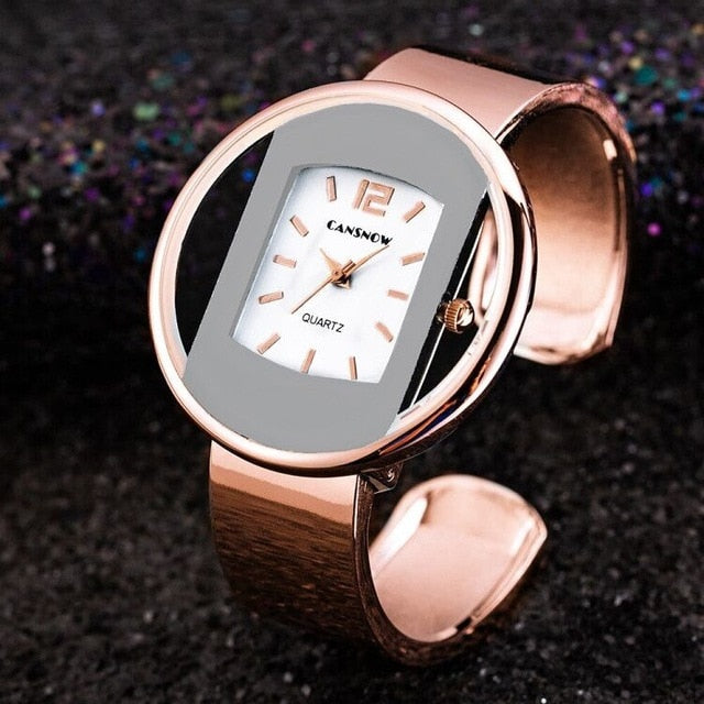 Montres-Bracelets à Quartz pour Femmes, Or et Argent, A sortie avec Robes de Dames, Nouvelle Mode 2023 Marque de Luxe