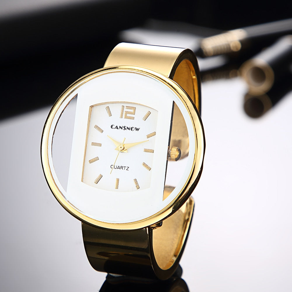 Montres-Bracelets à Quartz pour Femmes, Or et Argent, A sortie avec Robes de Dames, Nouvelle Mode 2023 Marque de Luxe