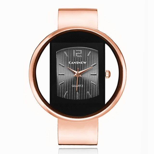 Montres-Bracelets à Quartz pour Femmes, Or et Argent, A sortie avec Robes de Dames, Nouvelle Mode 2023 Marque de Luxe