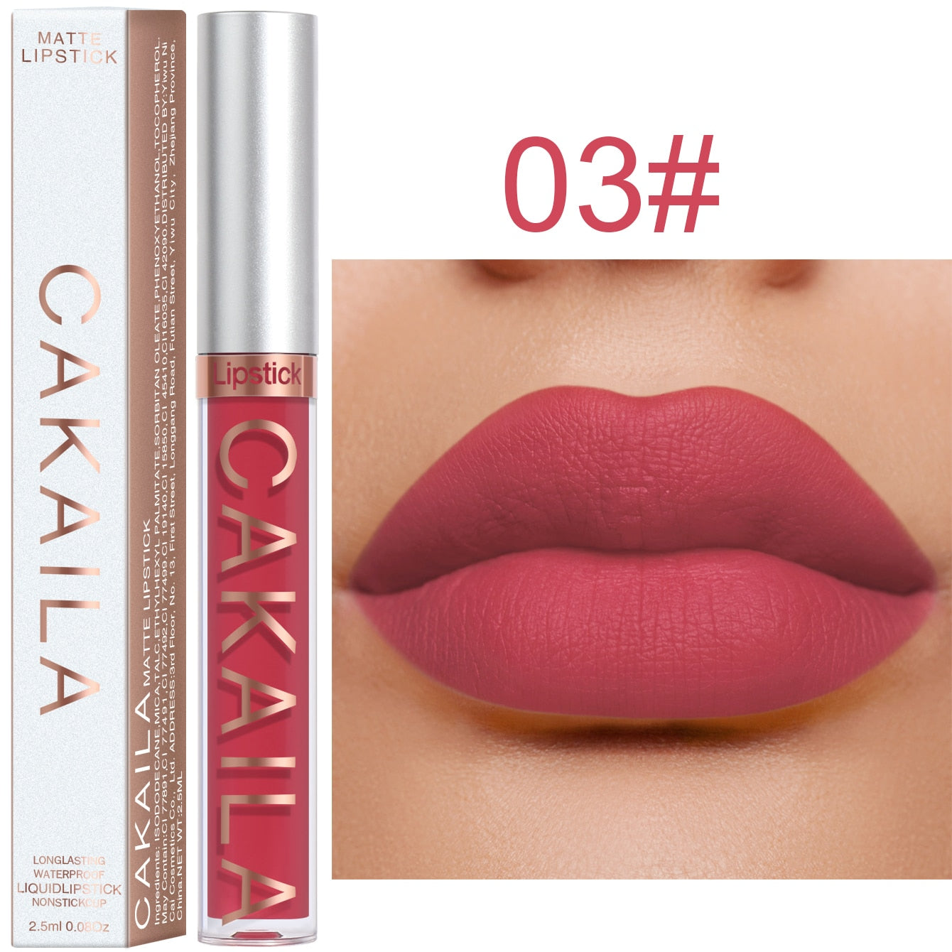 Rouge à Lèvres Liquide 18 Couleurs 256 - Maquillage Bon Marché Longue Durée - Sexy Rose Nu En Vrac