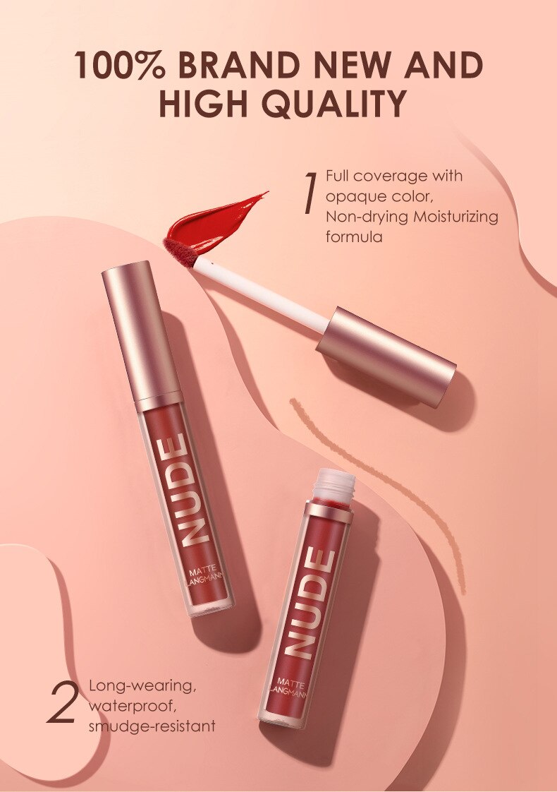 Ensemble Jules Liner - Gloss à Lèvres Velours pour Femme - Crayon Lisse - Beauté Sexy - Nude Imperméable Longue Durée - Cosmétique 12 Pièces