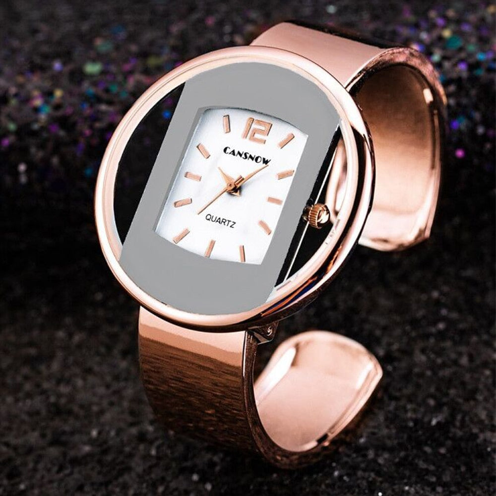 Montres-Bracelets à Quartz pour Femmes, Or et Argent, A sortie avec Robes de Dames, Nouvelle Mode 2023 Marque de Luxe