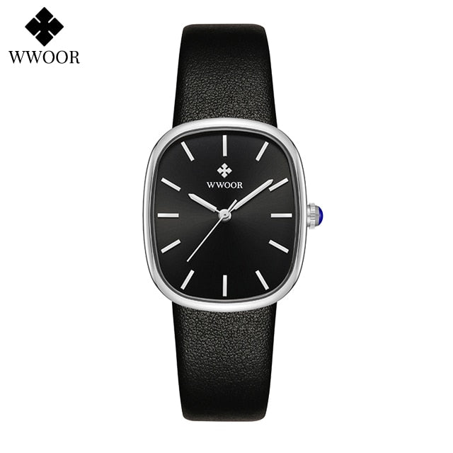 Montre-bracelet étanche en cuir pour femme, montre-bracelet à quartz pour femme, marque supérieure, mode de luxe, 2023