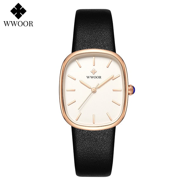 Montre-bracelet étanche en cuir pour femme, montre-bracelet à quartz pour femme, marque supérieure, mode de luxe, 2023