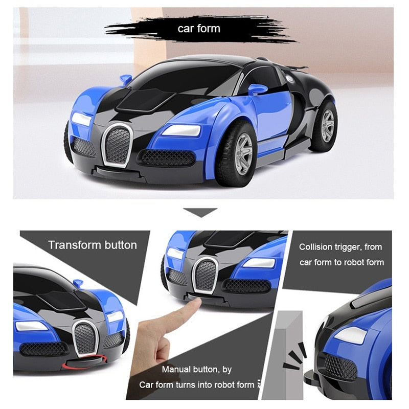 Transformez-vous en un monde de jeu passionnant avec notre Robot Transformable à Conversion de Forme Automatique d'un Simple Clic - Le Cadeau Idéal pour les Enfants - Jouet Voiture pour des Moments d'Interaction Parents-Enfan