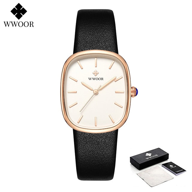 Montre-bracelet étanche en cuir pour femme, montre-bracelet à quartz pour femme, marque supérieure, mode de luxe, 2023