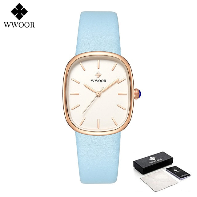 Montre-bracelet étanche en cuir pour femme, montre-bracelet à quartz pour femme, marque supérieure, mode de luxe, 2023