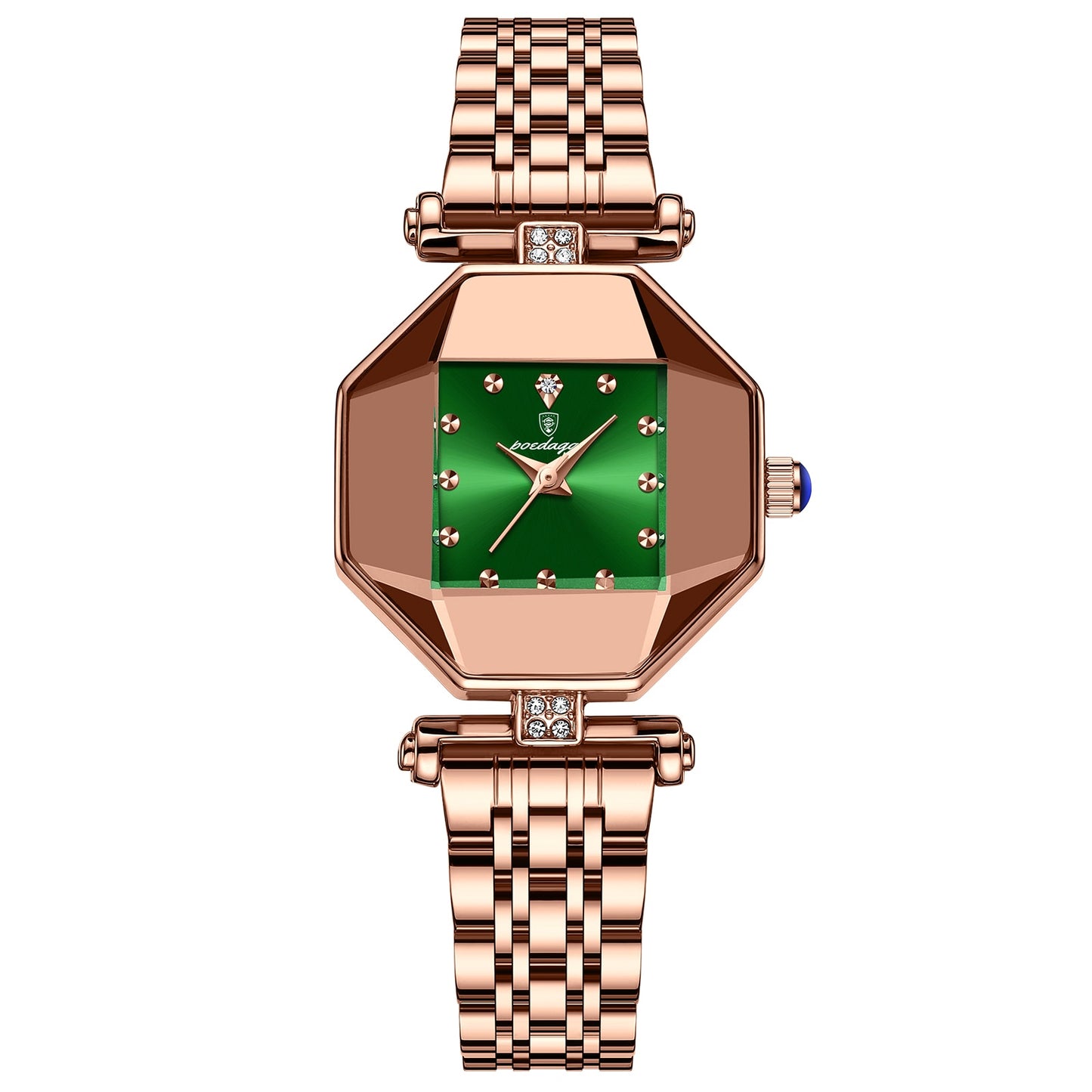 Montre de Luxe à Quartz pour Femme - Accessoire de Mode Haut de Gamme, Décontracté, Diamant, Acier Inoxydable, Étanche