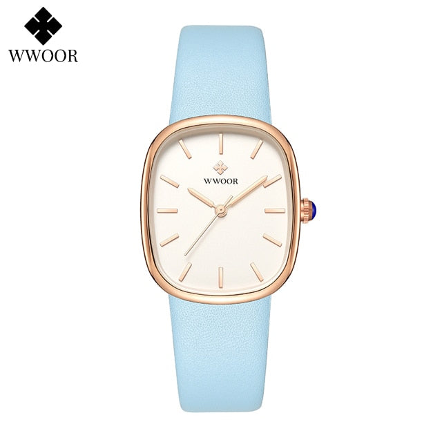 Montre-bracelet étanche en cuir pour femme, montre-bracelet à quartz pour femme, marque supérieure, mode de luxe, 2023
