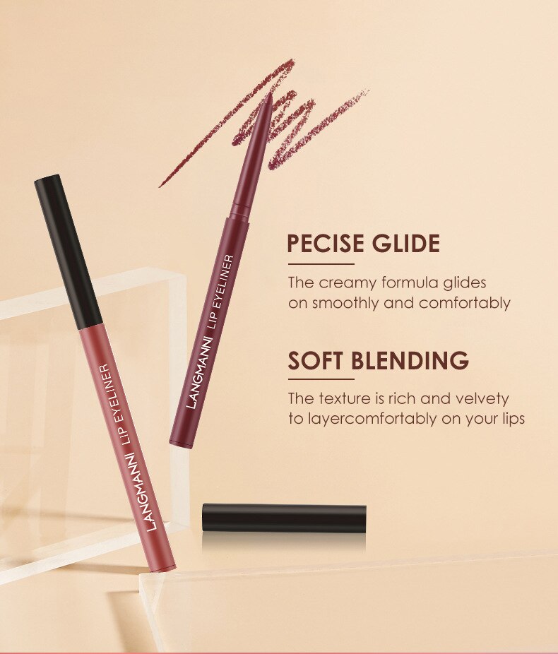 Ensemble Jules Liner - Gloss à Lèvres Velours pour Femme - Crayon Lisse - Beauté Sexy - Nude Imperméable Longue Durée - Cosmétique 12 Pièces