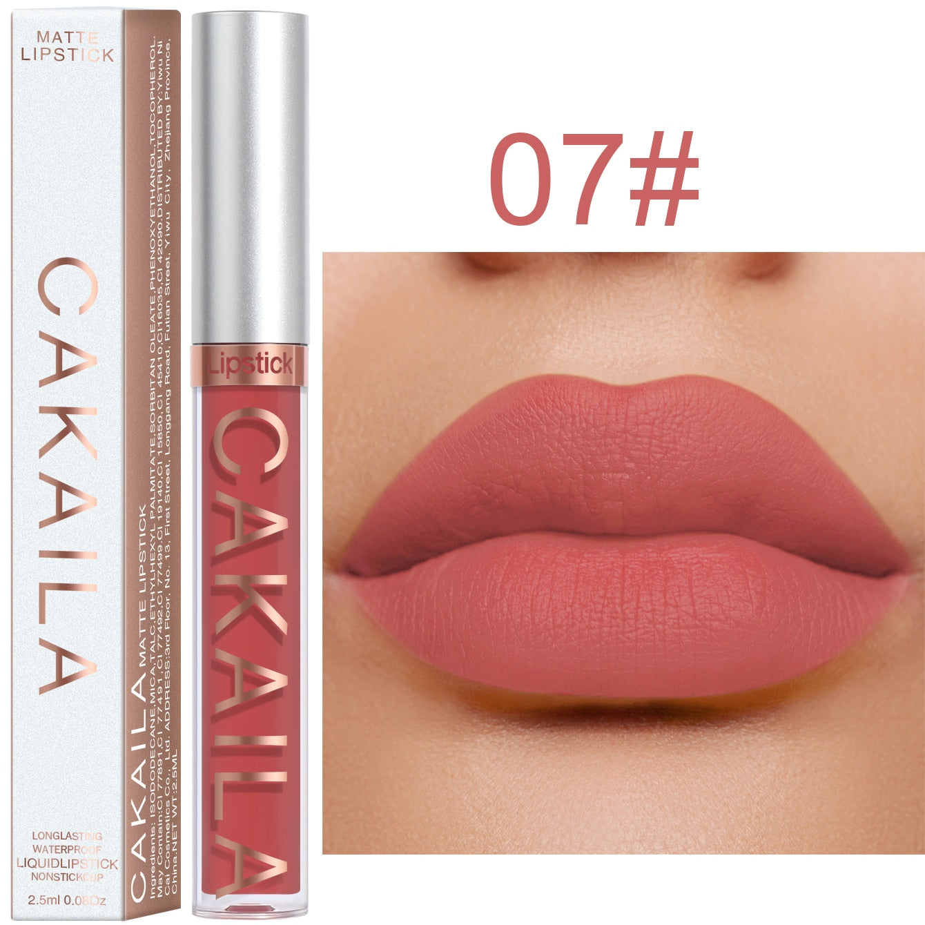 Rouge à Lèvres Liquide 18 Couleurs 256 - Maquillage Bon Marché Longue Durée - Sexy Rose Nu En Vrac