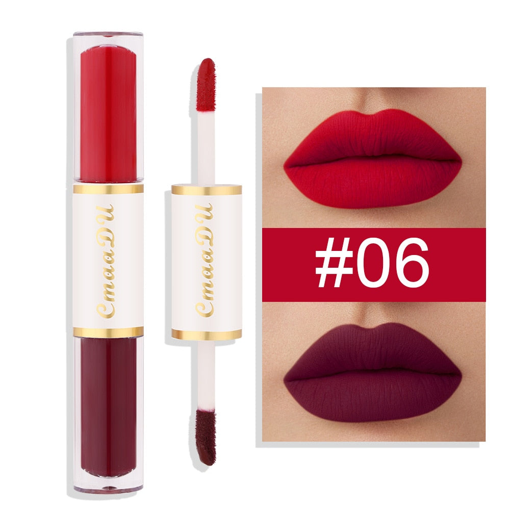 Kit de Rouge à Lèvres 5 en 1 - Couleurs ChlorStrip Velvet Sexy Red Jules Tint - Tasse Antiarina - Huile de Maquillage Jules Gloss - Ensemble Cosmétique