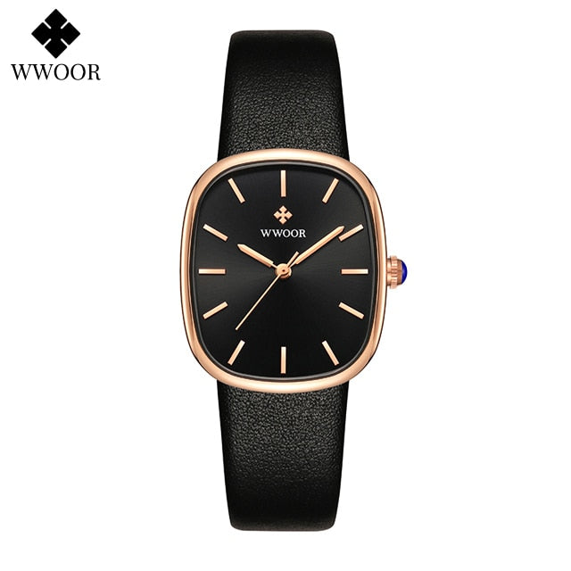 Montre-bracelet étanche en cuir pour femme, montre-bracelet à quartz pour femme, marque supérieure, mode de luxe, 2023