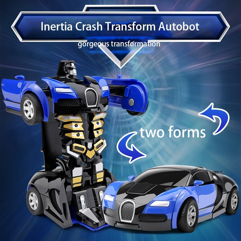 Transformez-vous en un monde de jeu passionnant avec notre Robot Transformable à Conversion de Forme Automatique d'un Simple Clic - Le Cadeau Idéal pour les Enfants - Jouet Voiture pour des Moments d'Interaction Parents-Enfan