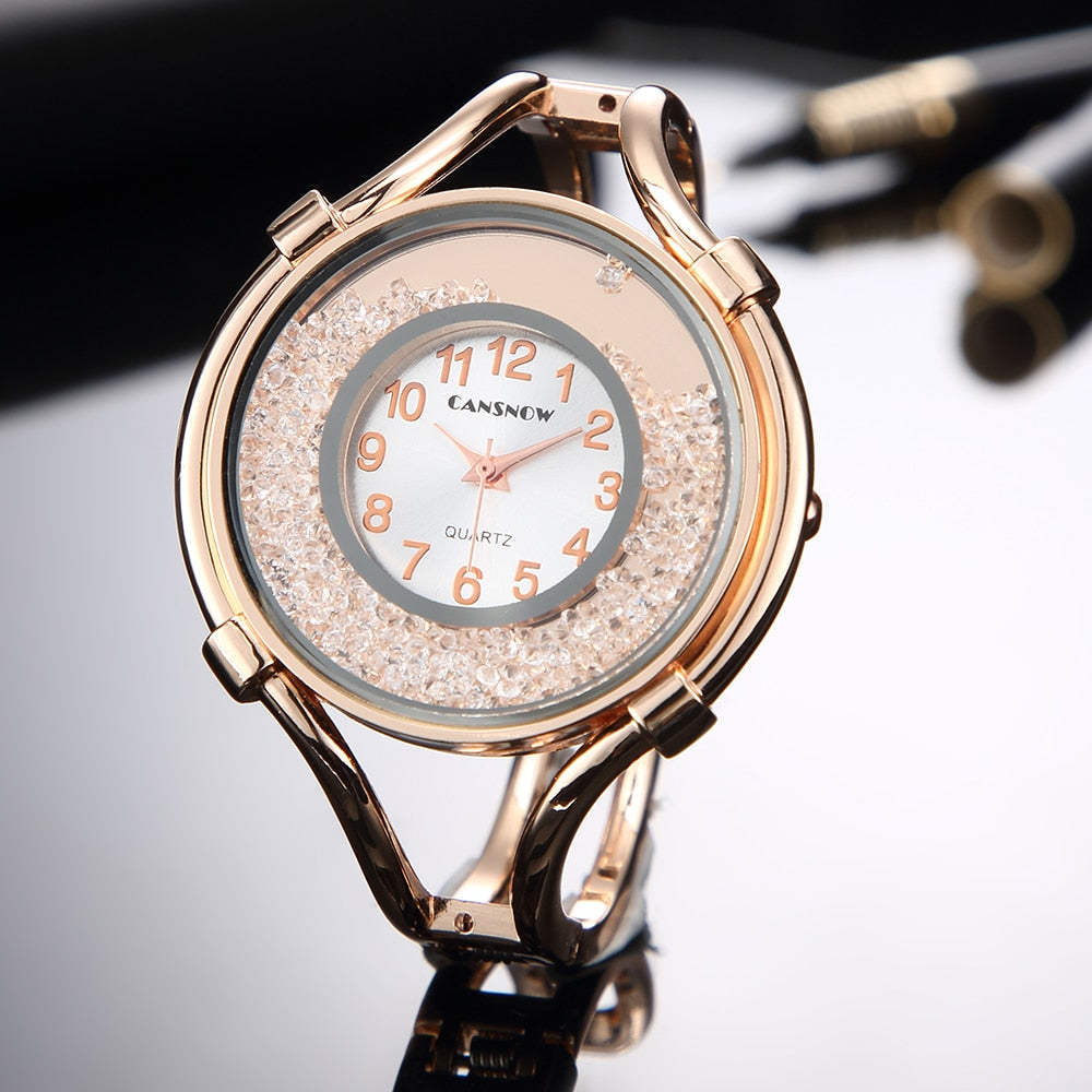 Montres-Bracelets à Quartz pour Femmes, Or et Argent, A sortie avec Robes de Dames, Nouvelle Mode 2023 Marque de Luxe