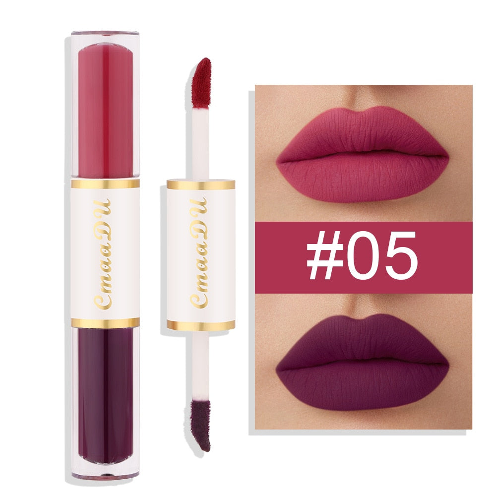 Kit de Rouge à Lèvres 5 en 1 - Couleurs ChlorStrip Velvet Sexy Red Jules Tint - Tasse Antiarina - Huile de Maquillage Jules Gloss - Ensemble Cosmétique