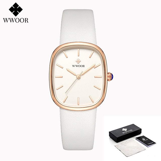 Montre-bracelet étanche en cuir pour femme, montre-bracelet à quartz pour femme, marque supérieure, mode de luxe, 2023
