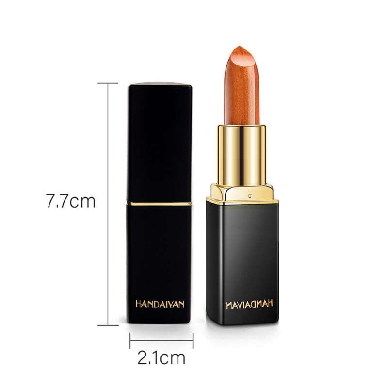 Rouge à Lèvres Nude Scintillant Imperméable - Longue Durée - Coupe Antiarina - Sirène Sexy - Effet Velours - Lèvres Scintillantes - Maquillage Cosmétique - 9 Couleurs