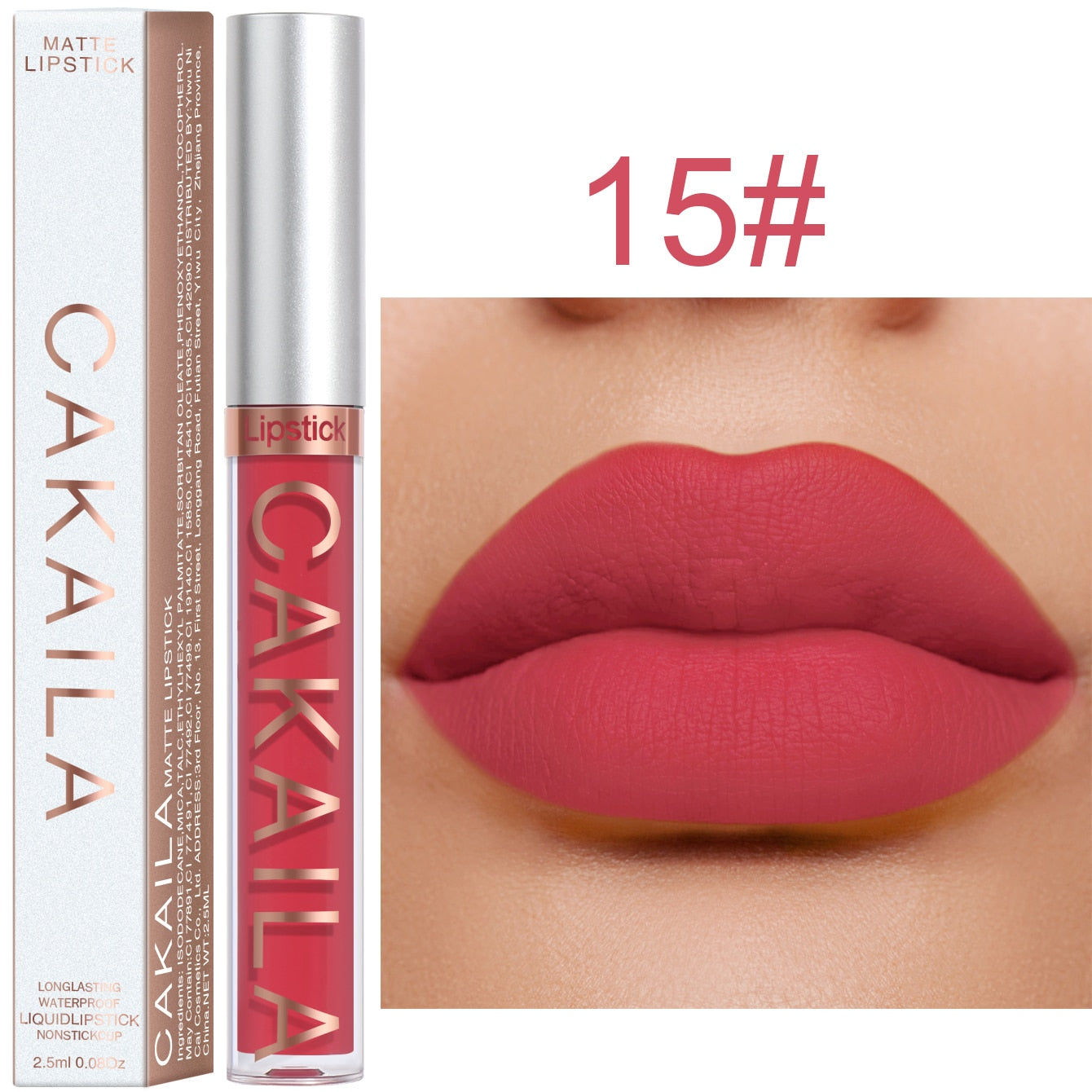 Rouge à Lèvres Liquide 18 Couleurs 256 - Maquillage Bon Marché Longue Durée - Sexy Rose Nu En Vrac