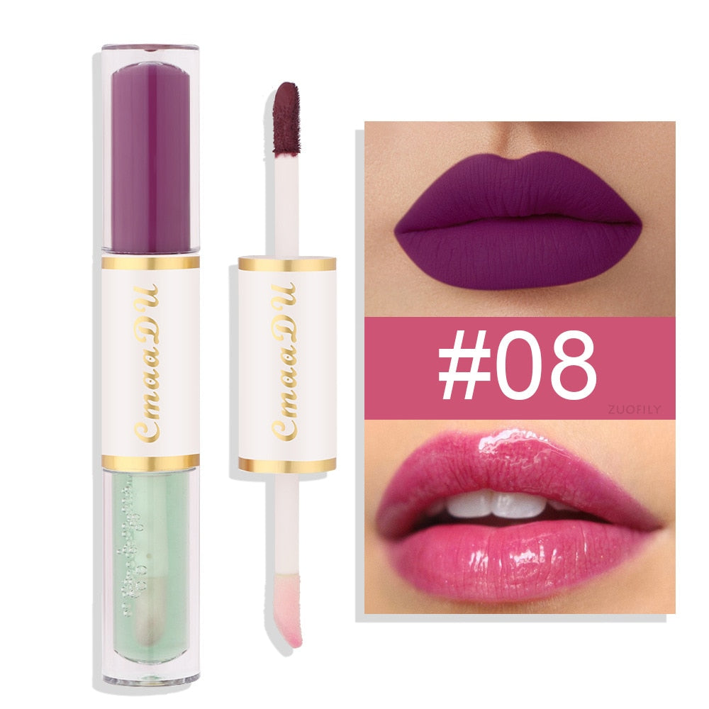 Kit de Rouge à Lèvres 5 en 1 - Couleurs ChlorStrip Velvet Sexy Red Jules Tint - Tasse Antiarina - Huile de Maquillage Jules Gloss - Ensemble Cosmétique