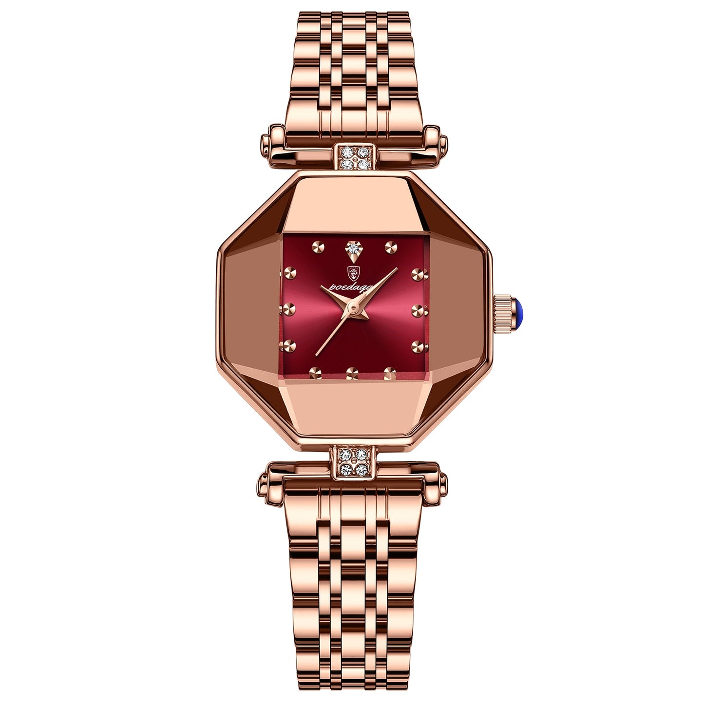 Montre de Luxe à Quartz pour Femme - Accessoire de Mode Haut de Gamme, Décontracté, Diamant, Acier Inoxydable, Étanche