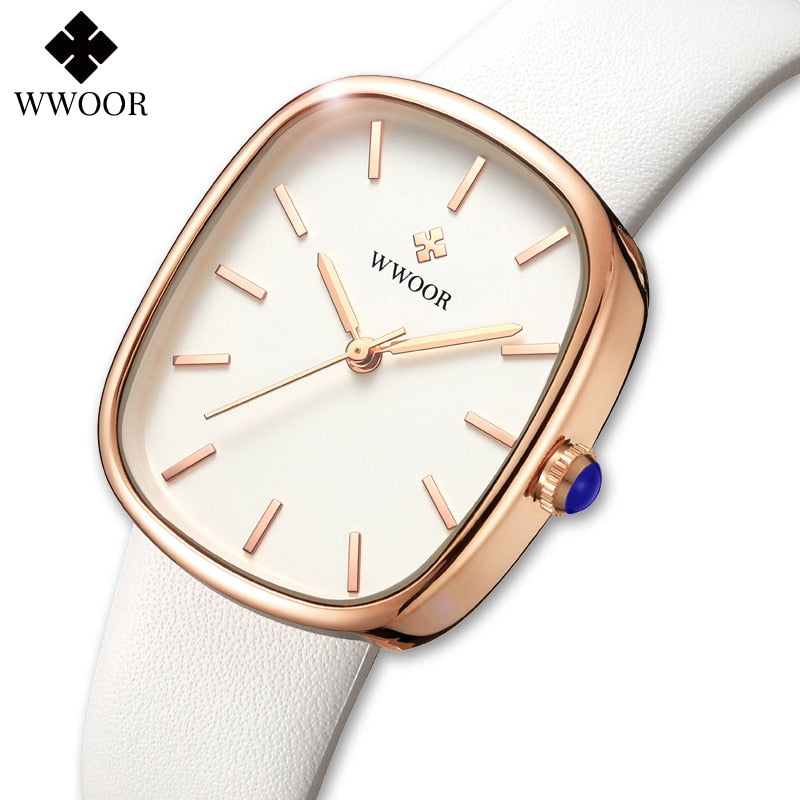 Montre-bracelet étanche en cuir pour femme, montre-bracelet à quartz pour femme, marque supérieure, mode de luxe, 2023