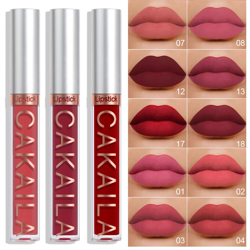 Rouge à Lèvres Liquide 18 Couleurs 256 - Maquillage Bon Marché Longue Durée - Sexy Rose Nu En Vrac