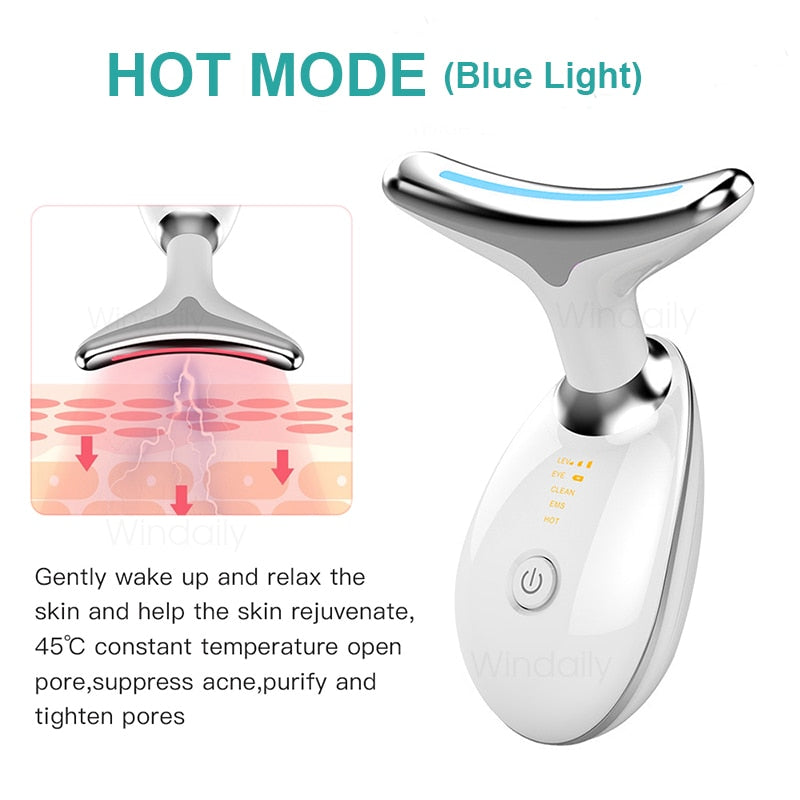 Appareil de beauté du visage et du cou, Machine de Lifting du visage, masseur Facial EMS, réduit le Double menton, Anti-rides, resserre la peau, outils de soins de la peau