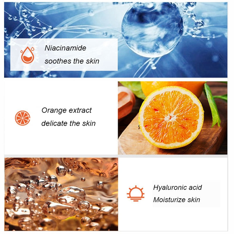 Sérum hydratant en profondeur à la vitamine C, essence d'orange sanguine, améliore la lesse tactique, estompe les taches, éclaircit le teint, soin de la peau, 100ml