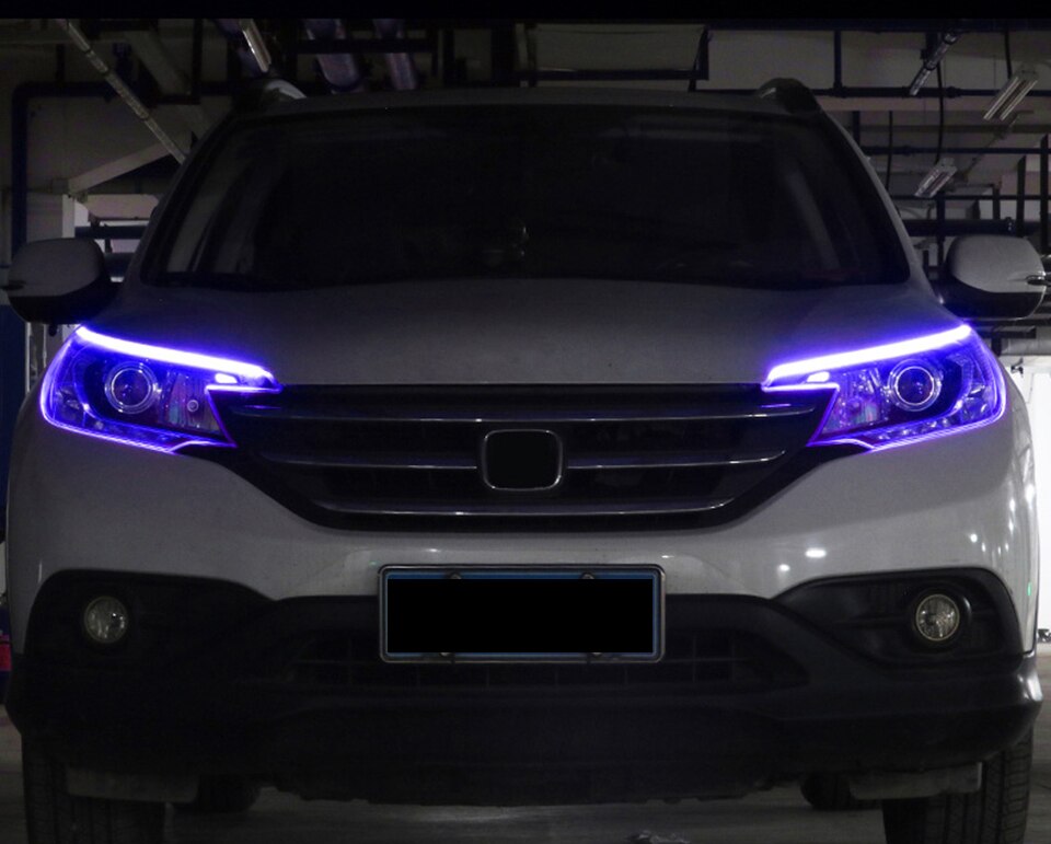 Feux de jour à LED DRL pour voitures, clignotants automatiques, bande de guidage, éclairage de sauna, assemblage, accessoires de style de voiture