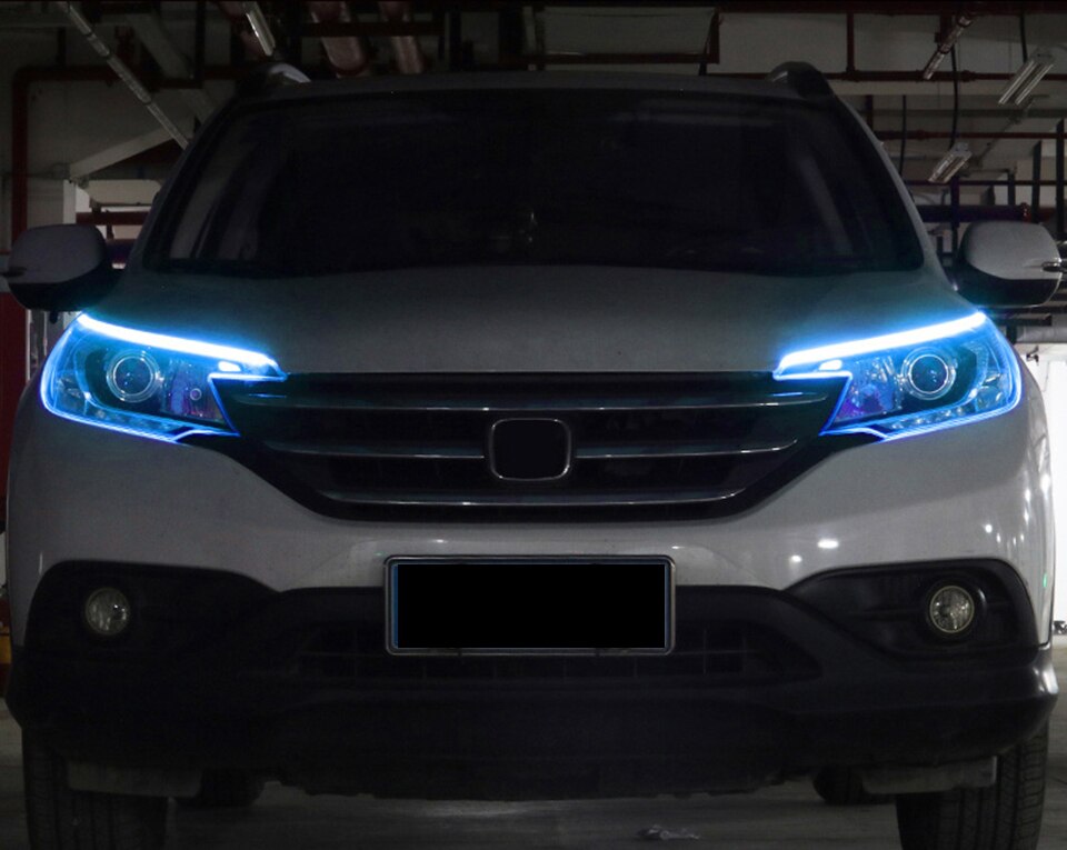 Feux de jour à LED DRL pour voitures, clignotants automatiques, bande de guidage, éclairage de sauna, assemblage, accessoires de style de voiture