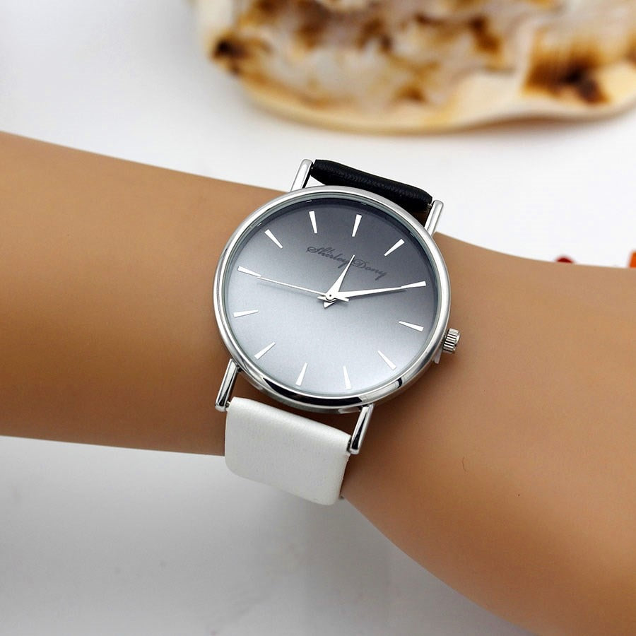 Montre-bracelet à quartz de luxe pour femme, horloge à rampe dégradée, montres décontractées pour femme