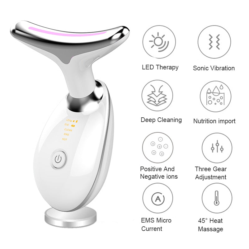 Appareil de beauté du visage et du cou, Machine de Lifting du visage, masseur Facial EMS, réduit le Double menton, Anti-rides, resserre la peau, outils de soins de la peau