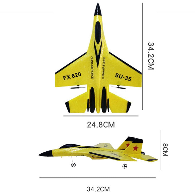 Nouvel avion RC SU-35 à grande batterie - Planeur avion RC avec télécommande, drones RTF, UAV - Cadeau avion volant pour enfants