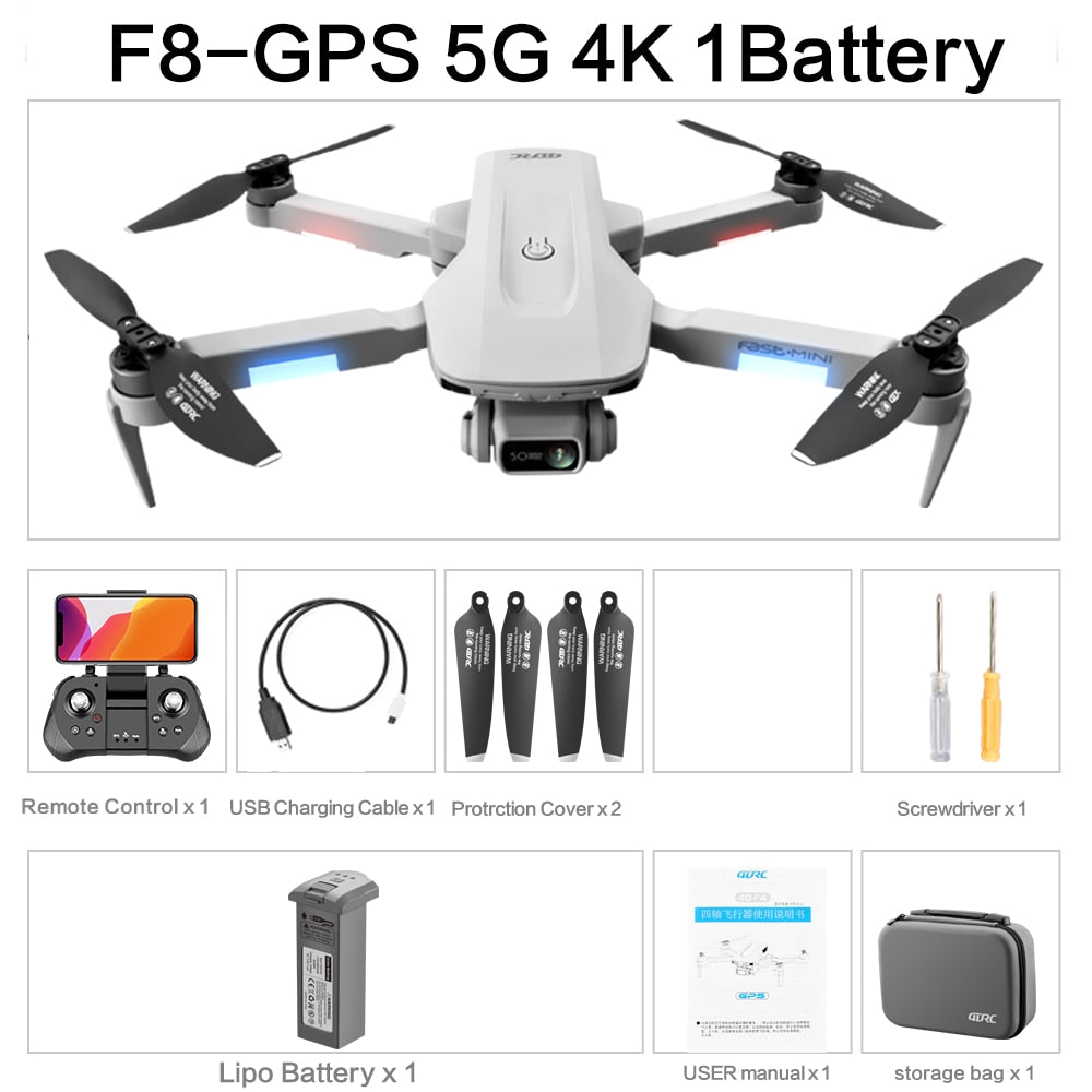 Drone 4DRC avec caméra professionnelle HD 6K, GPS, WiFi 5G FPV, évitement d'obstacles, moteur sans balais, quadricoptère télécommandé hélicoptère jouet