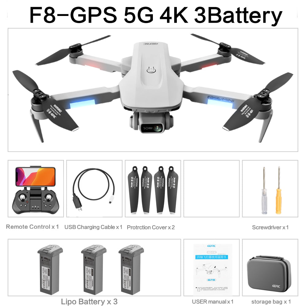 Drone 4DRC avec caméra professionnelle HD 6K, GPS, WiFi 5G FPV, évitement d'obstacles, moteur sans balais, quadricoptère télécommandé hélicoptère jouet