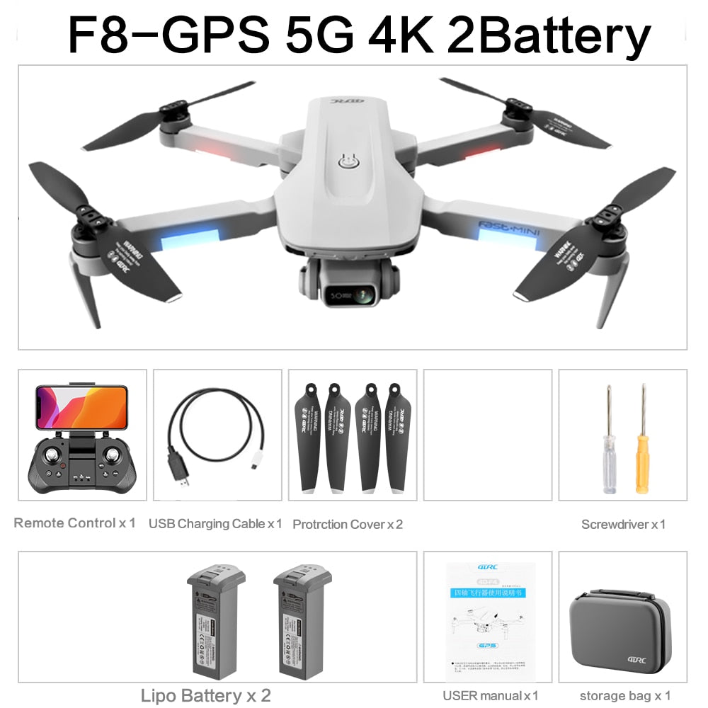 Drone 4DRC avec caméra professionnelle HD 6K, GPS, WiFi 5G FPV, évitement d'obstacles, moteur sans balais, quadricoptère télécommandé hélicoptère jouet