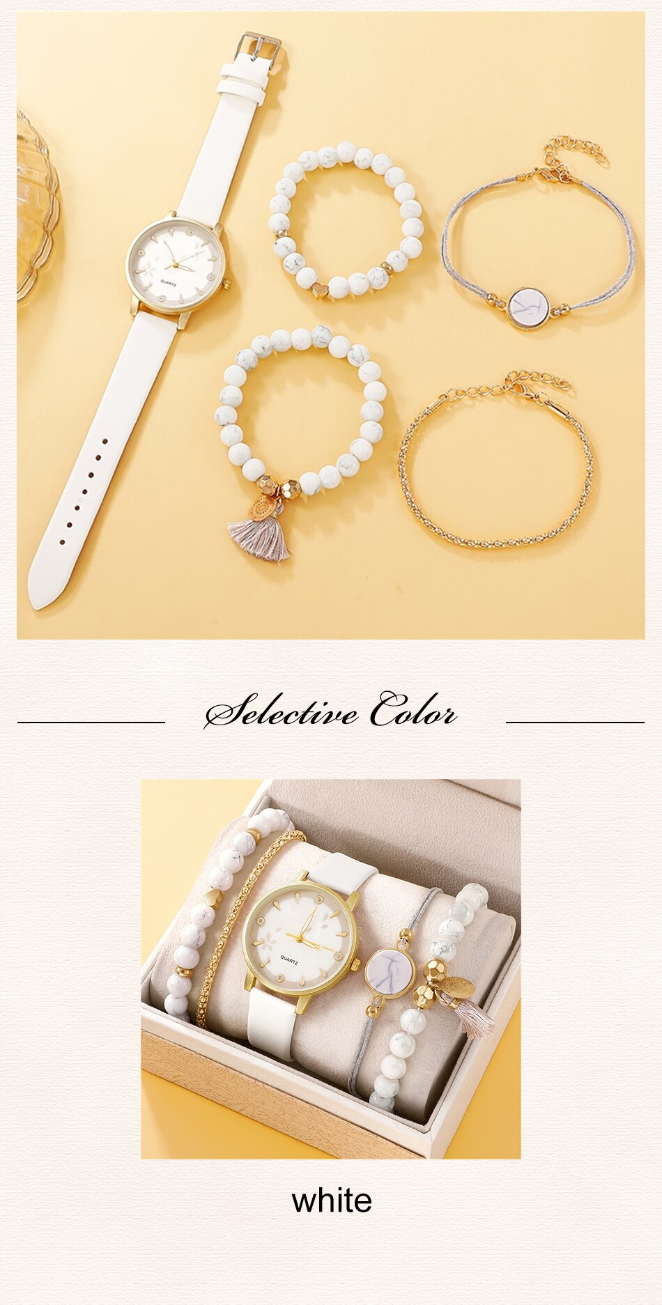Montres à quartz de luxe pour femmes, montre-bracelet en cuir pour dames, robe de sport, cadran blanc, horloge