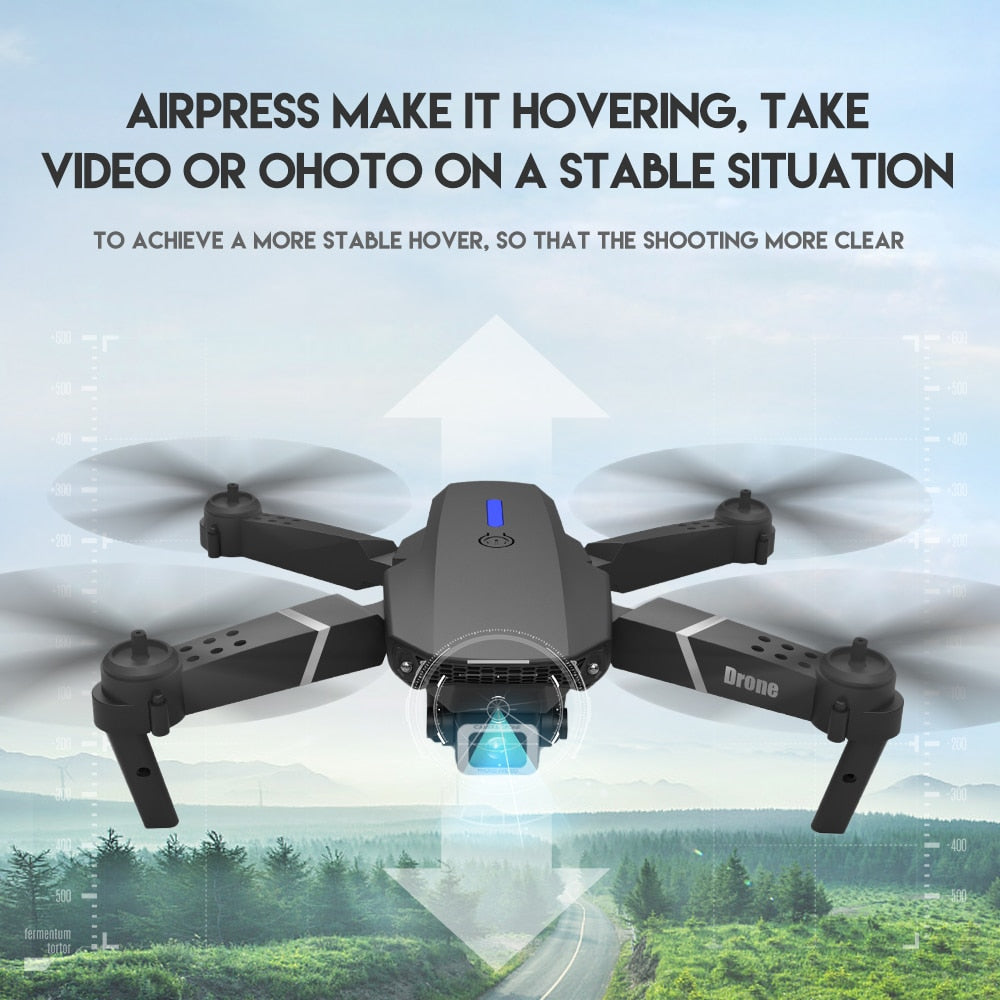 Nouveau drone RC E88Pro 2023 avec caméra 4K professionnelle, angle large 1080P HD, pliable, WiFi FPV, maintien de hauteur - Cadeau jouet