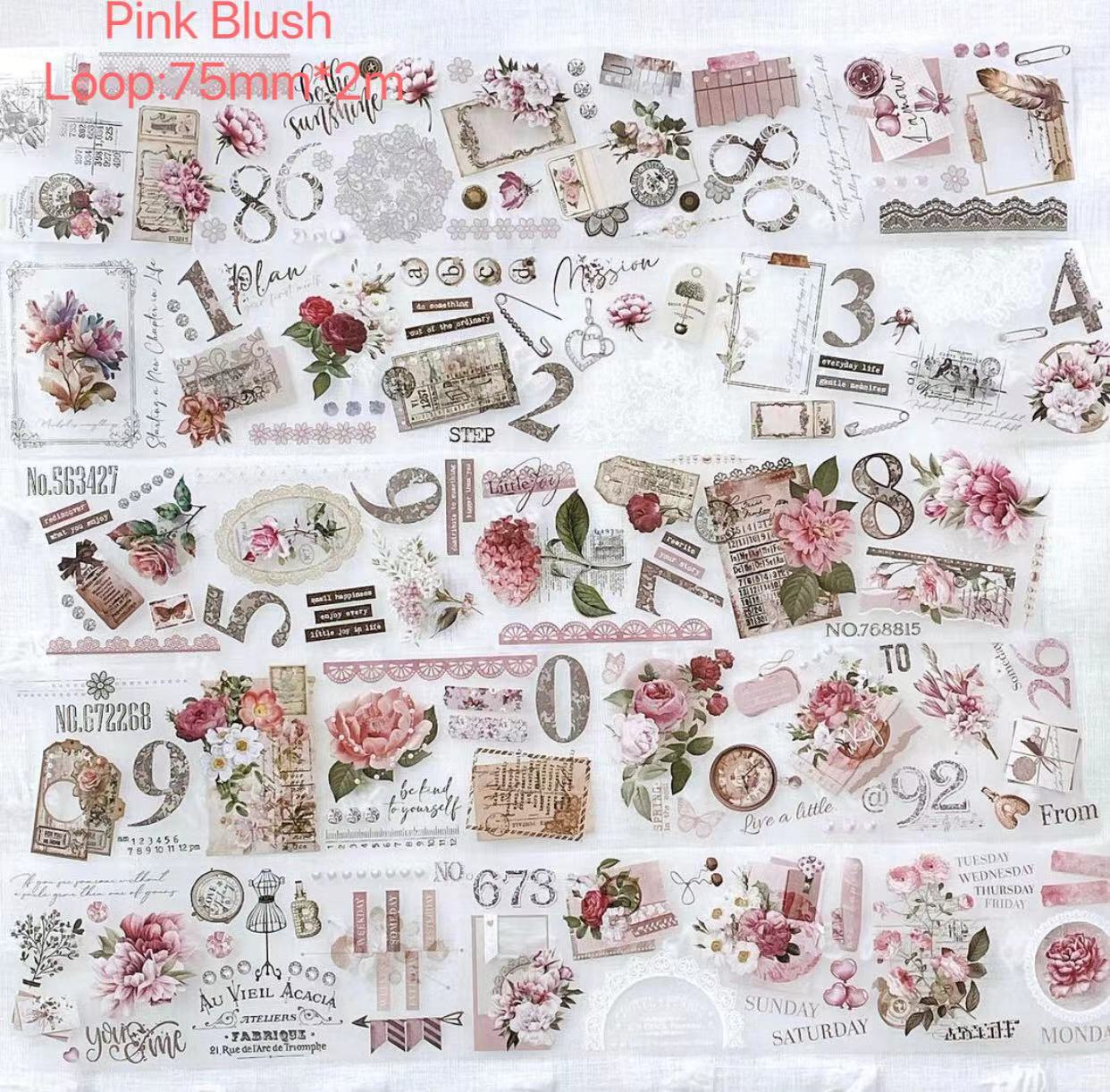 Ruban adhésif Washi PET automne - Motif fille rêvant - Décoration DIY pour planner, scrapbooking - Autocollant décoratif pour planification