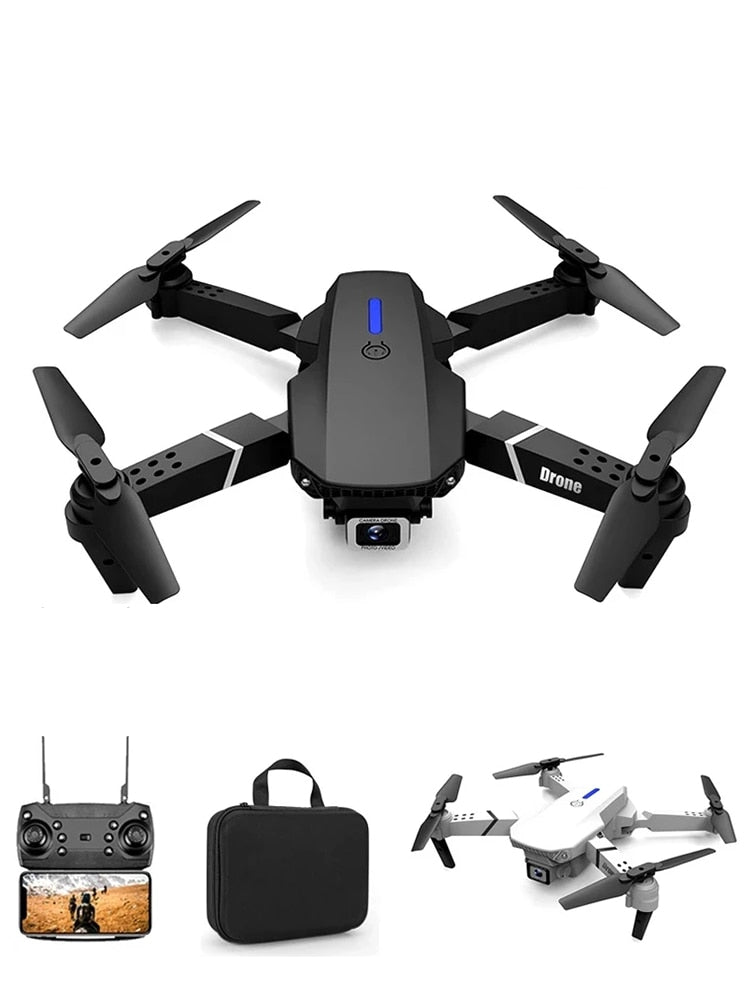 Nouveau drone RC E88Pro 2023 avec caméra 4K professionnelle, angle large 1080P HD, pliable, WiFi FPV, maintien de hauteur - Cadeau jouet