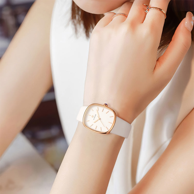 Montre-bracelet étanche en cuir pour femme, montre-bracelet à quartz pour femme, marque supérieure, mode de luxe, 2023