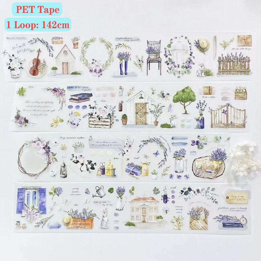 Ruban adhésif Washi PET automne - Motif fille rêvant - Décoration DIY pour planner, scrapbooking - Autocollant décoratif pour planification