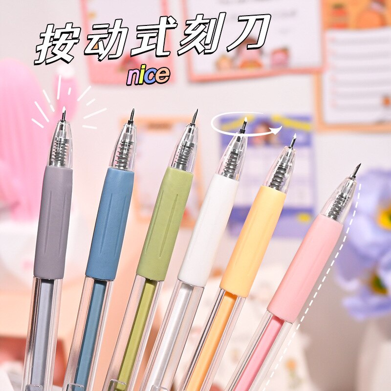 Kawaii Art Couteau Utilitaire Stylo Coupe Autocollants Outil de Découpe pour Scrapbooking - Couteau de Boîte Express - Fournitures Scolaires et Artisanales DIY