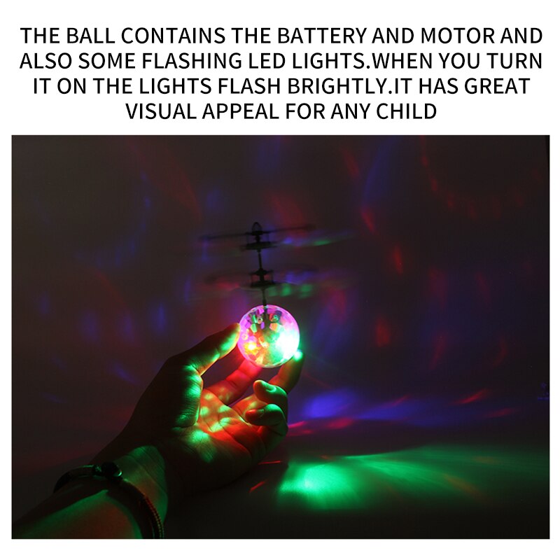 Découvrez notre Mini Drone LED Coloré Éblouissant en Forme de Boule de Cristal - Un Quadcoptère à Induction Parfait pour les Enfants - Jouet Hélicoptère Volant !