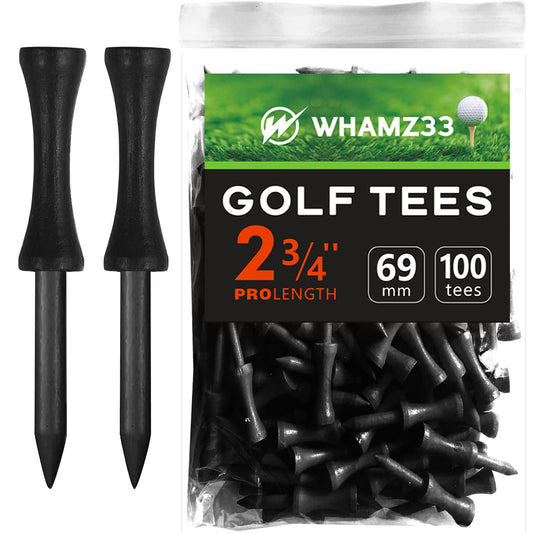 WHAMZ33 W Step Down Golf Tees 2-1/8"or 2-3/4"or 3-1/4" 100 Pack Durable Woode...