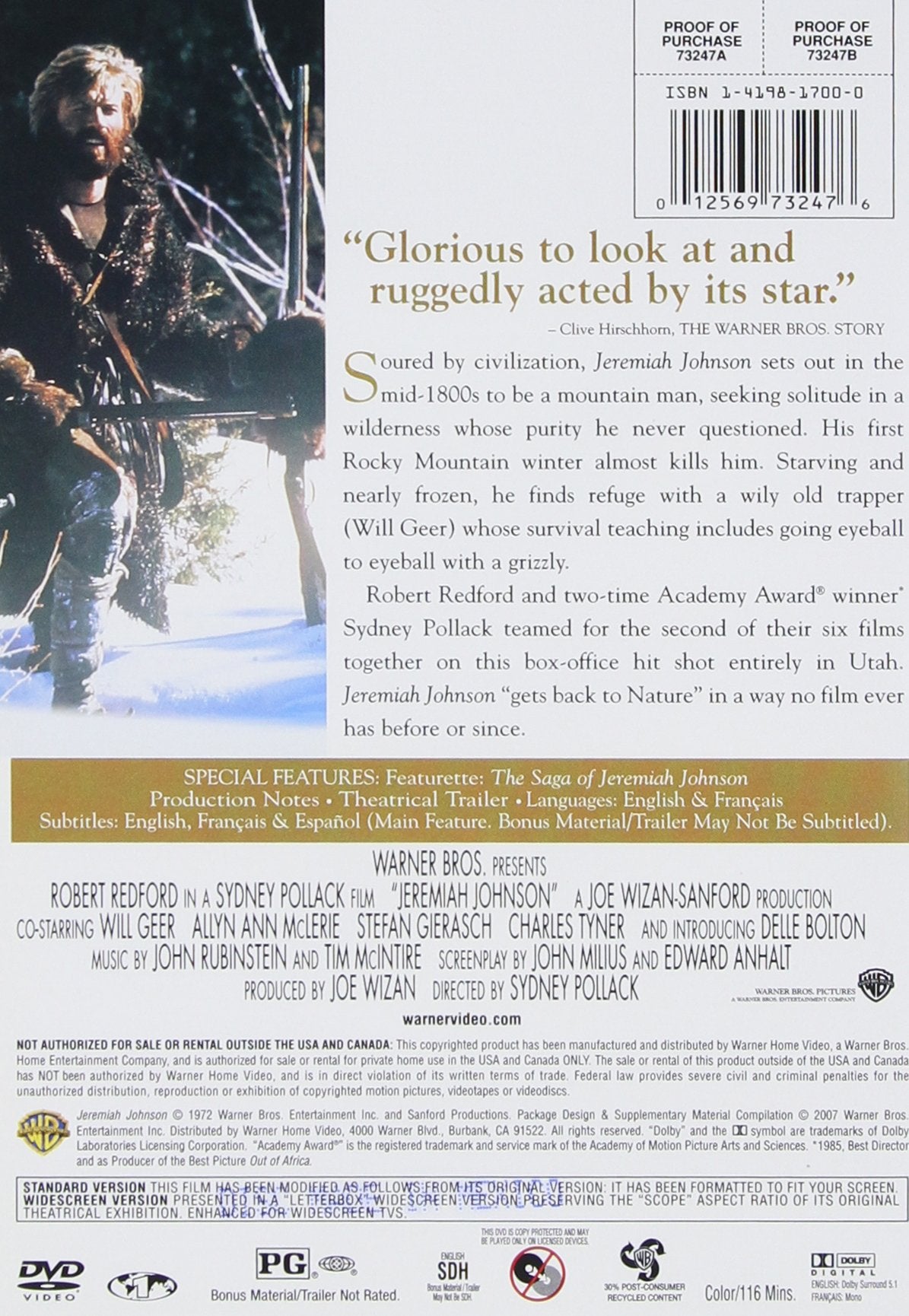 Jeremiah Johnson (Bilingual) [Import]