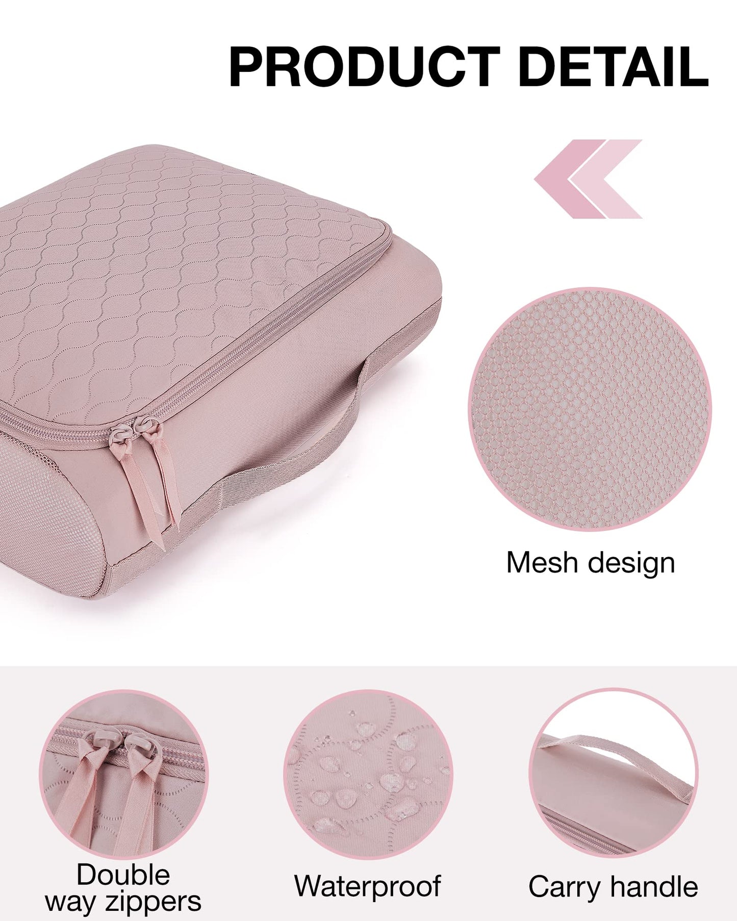 bagsmart Packing Cubes for Travel, 6 Set Packing Cubes for Suitcases Organize...