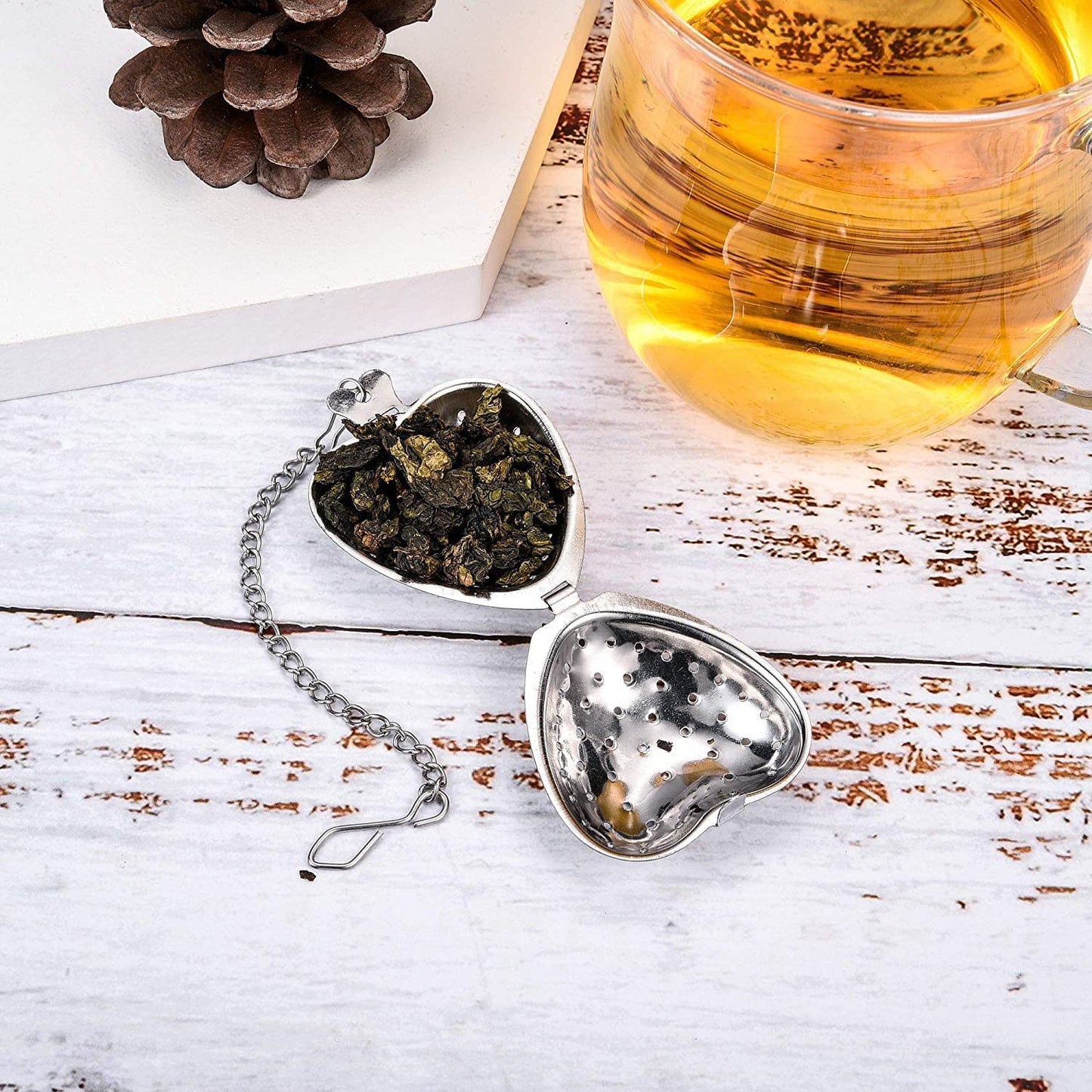 Tidorlou 4 Pack Loose Leaf Tea Infuser, Stainless Steel Tea Filter with Tea S...