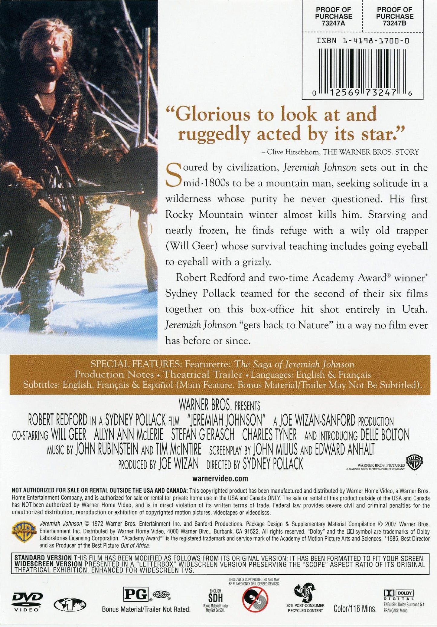 Jeremiah Johnson (Bilingual) [Import]